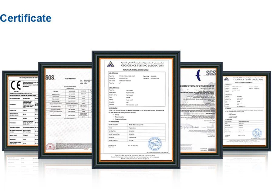 Certificate of Countertop Vanity Top