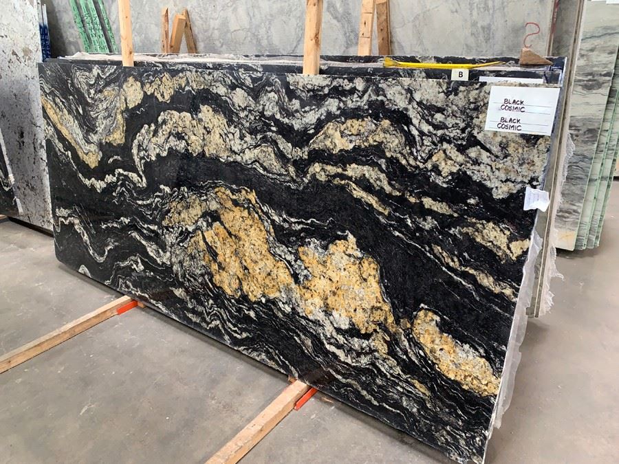 Cosmos Black Granite Slab