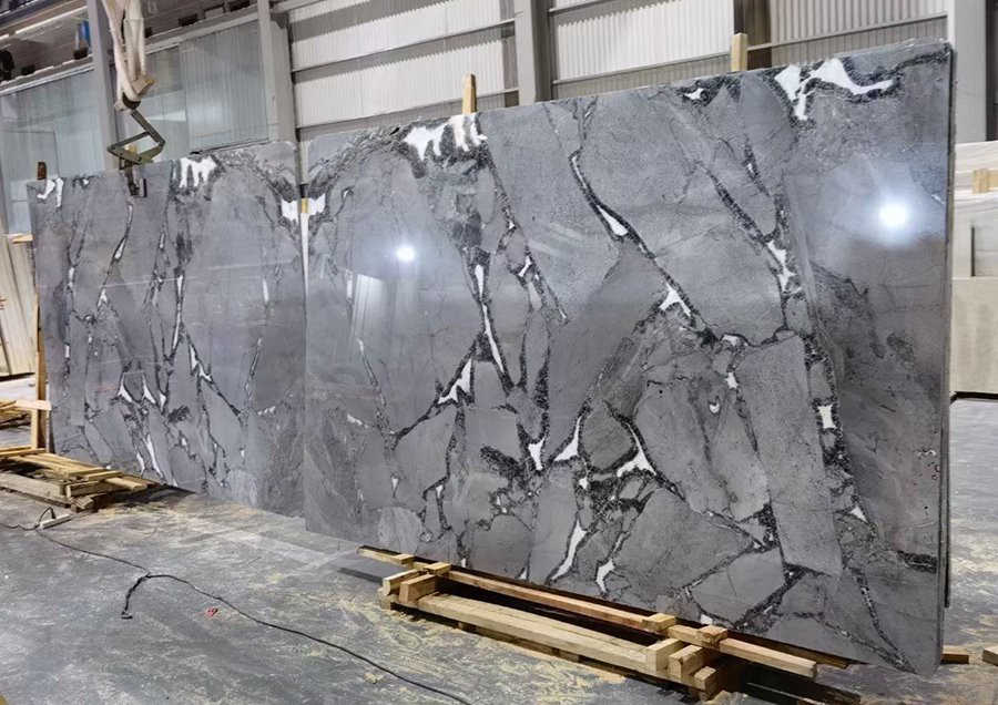 Breccia Grey Marble Slab