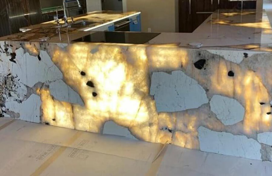 Patagonia White Granite Countertop Backlit Patagonia White Granite Countertop Backlit