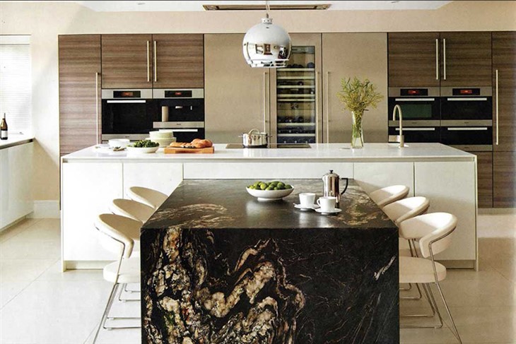 Titanium Gold Granite Kitchen