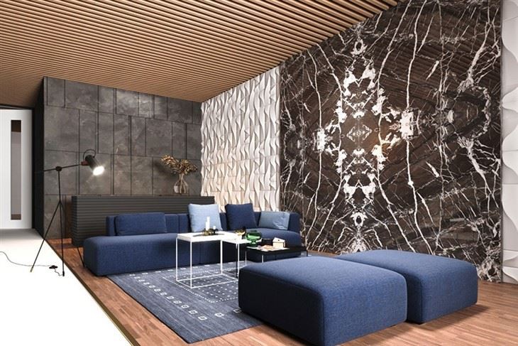 Majestic Rose Marble Wall